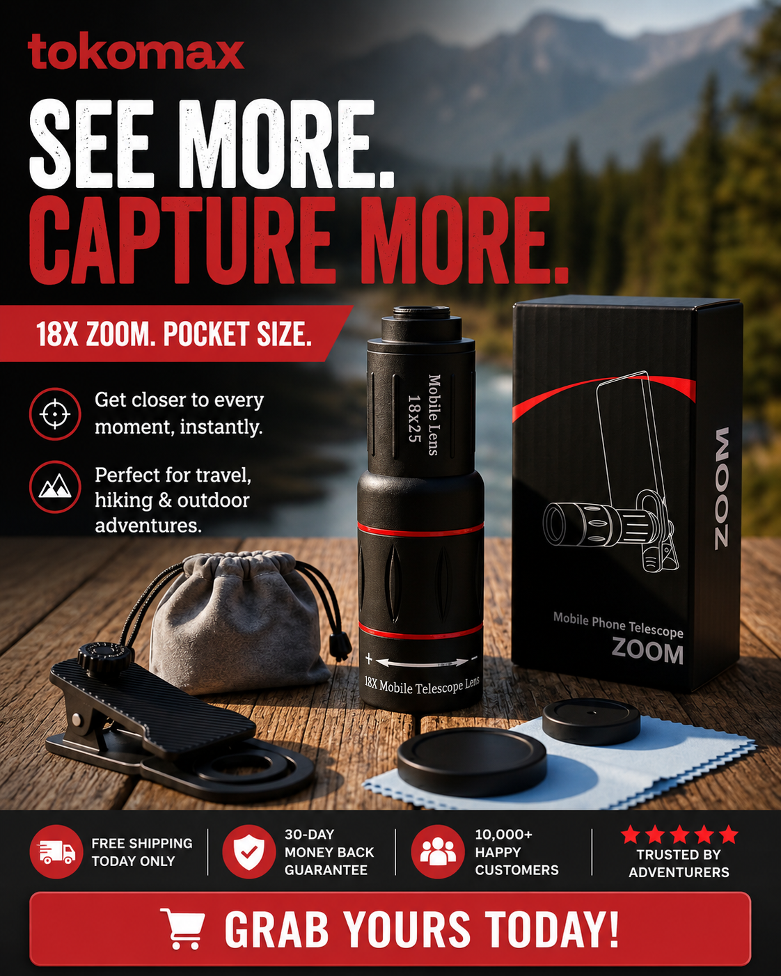 18x Mobile Camera Zoom Lens