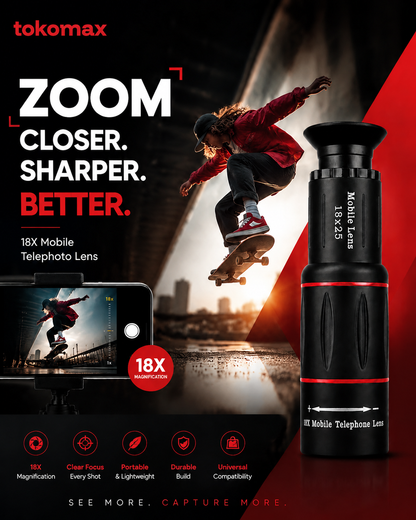 18x Mobile Camera Zoom Lens