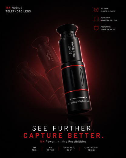 18x Mobile Camera Zoom Lens