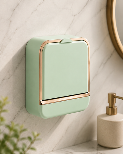 Imported Luxury Wall-Mounted Soap Box with Drip Tray - No Drilling